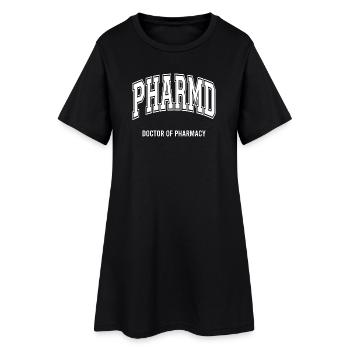Docteur en pharmacie PharmD - Pharmacien agréé - Robe T-shirt Femme - noir - Devant
