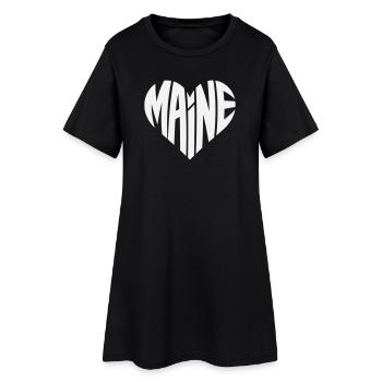 Conception de fautes de frappe de cœur dans le Maine - Robe T-shirt Femme - noir - Devant