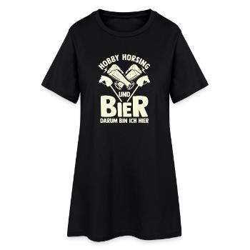Bier Pferd Hobby Horsing - Frauen T-Shirt-Kleid - Schwarz - Vorne