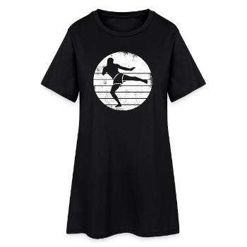 Kickboxer Zeichnung - Frauen T-Shirt-Kleid - Schwarz - Vorne