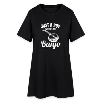 Petit joueur de banjo - Robe T-shirt Femme - noir - Devant