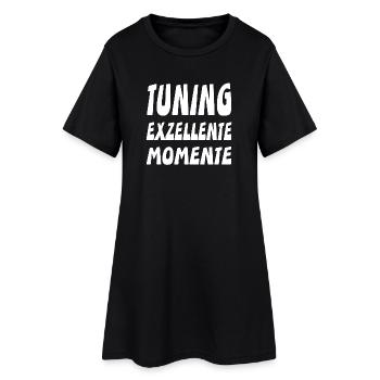 Tuning - Frauen T-Shirt-Kleid - Schwarz - Vorne