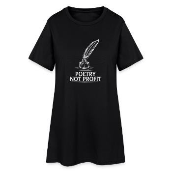 Plume de poésie sans but lucratif - Robe T-shirt Femme - noir - Devant
