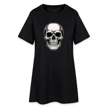 Motif de crâne pour les fans de rock et de motards Crâne - Robe T-shirt Femme - noir - Devant