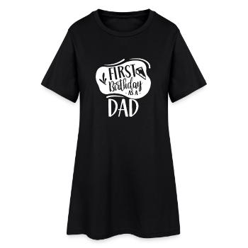 Erster Geburtstag als Vater - Frauen T-Shirt-Kleid - Schwarz - Vorne
