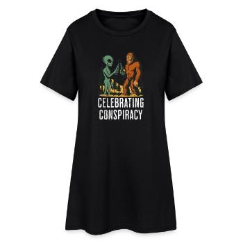Vaisseau spatial extraterrestre Bigfoot, OVNI Sasquatch Believers - Robe T-shirt Femme - noir - Devant