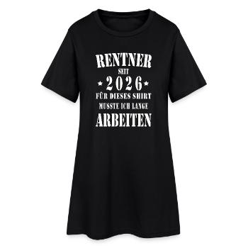 Rentner 2026 Shirt Spruch - Frauen T-Shirt-Kleid - Schwarz - Vorne