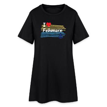 J’adore le look côtier de Fehmarn - Robe T-shirt Femme - noir - Devant