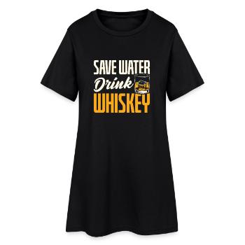 Économiser de l’eau Boisson Whisky Style de citation drôle - Robe T-shirt Femme - noir - Devant