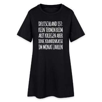 Lustiger Spruch Arbeit Unternehmer - Frauen T-Shirt-Kleid - Schwarz - Vorne