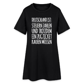 Lustiger Spruch Steuern Arbeit - Frauen T-Shirt-Kleid - Schwarz - Vorne