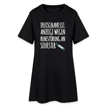 Lustiger Spruch Silvester - Frauen T-Shirt-Kleid - Schwarz - Vorne