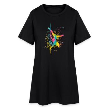 Pole Dance Bar Fitness Femmes Pole Danse - Robe T-shirt Femme - noir - Devant