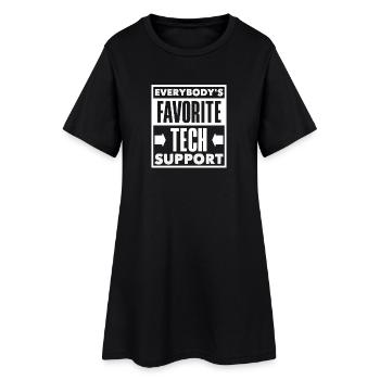 Jedermanns Lieblings Tech Support IT Admin - Frauen T-Shirt-Kleid - Schwarz - Vorne