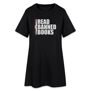 Read Banned Books Verbotene Bücher Lesen Freiheit - Women’s T-Shirt Dress - black - Front