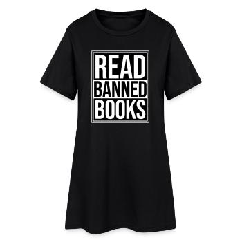 Read Banned Books Verbotene Bücher Lesen Freiheit - Women’s T-Shirt Dress - black - Front