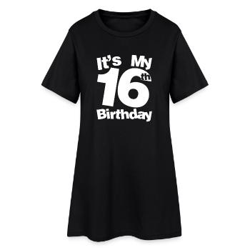 C’est mon 16e anniversaire - Robe T-shirt Femme - noir - Devant