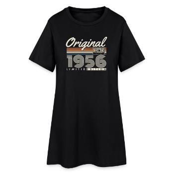 1956 Jahrgang Vintage Retro Geburtstag Geschenk - Frauen T-Shirt-Kleid - Schwarz - Vorne