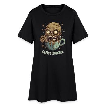 Kaffeemonster  - Koffein Zombie - Morgenmuffel - Frauen T-Shirt-Kleid - Schwarz - Vorne