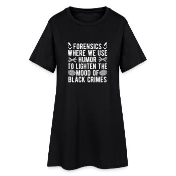 L’analyste médico-légal allège l’ambiance des crimes noirs - Robe T-shirt Femme - noir - Devant