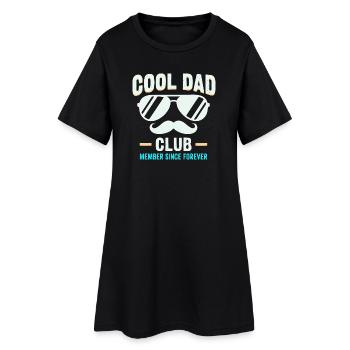 Cool Dad Club, Lustiges Vatertag Papa Hoodie - Frauen T-Shirt-Kleid - Schwarz - Vorne