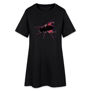 Pêche à la mouche n° 5 - Robe T-shirt Femme - noir - Devant