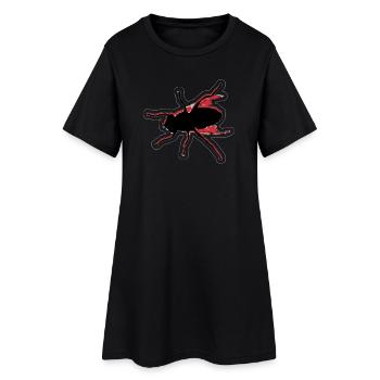 Pêche à la mouche n° 4 - Robe T-shirt Femme - noir - Devant