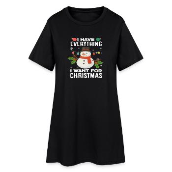 I've got everything I want Christmas love - Women’s T-Shirt Dress - black - Front
