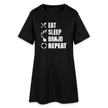 Eat Sleep Banjo Repeat - Women’s T-Shirt Dress - black - Front