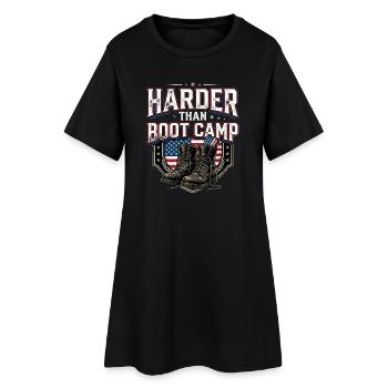 Army Mama Harder Than Boot Camp - Women’s T-Shirt Dress - black - Front