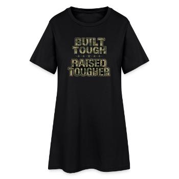 Maman d’armée construite dur élevé plus dur - Robe T-shirt Femme - noir - Devant
