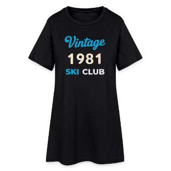 Vintage 1981 – Cadeau rétro de l’année de naissance du Ski Club - Robe T-shirt Femme - noir - Devant