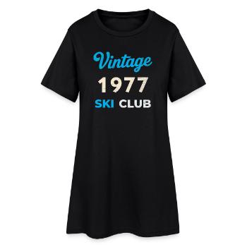 Vintage 1977 – Année de naissance rétro du Ski Club - Robe T-shirt Femme - noir - Devant