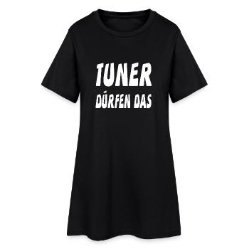 Tuner - Frauen T-Shirt-Kleid - Schwarz - Vorne