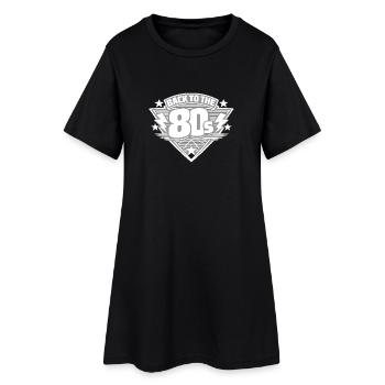 Back to the 80s Retro - Women’s T-Shirt Dress - black - Front