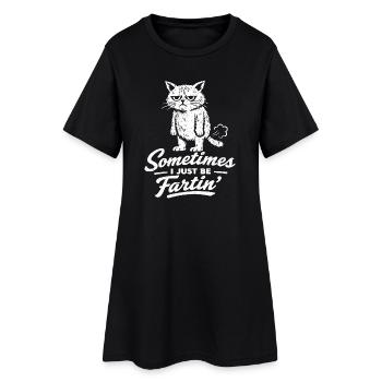 Parfois, je suis juste un chat qui pète ( - Robe T-shirt Femme - noir - Devant