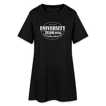 Emblème de l’équipe universitaire 2026 - Robe T-shirt Femme - noir - Devant