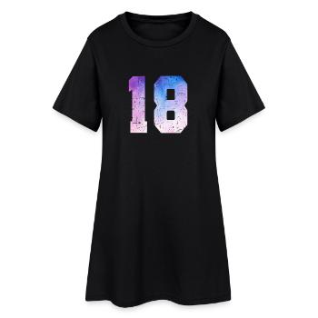 Issue 18 – 18th Birthday Gift - Women’s T-Shirt Dress - black - Front