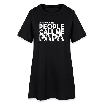 Mes personnes préférées m’appellent Papa Guitariste Solo - Robe T-shirt Femme - noir - Devant