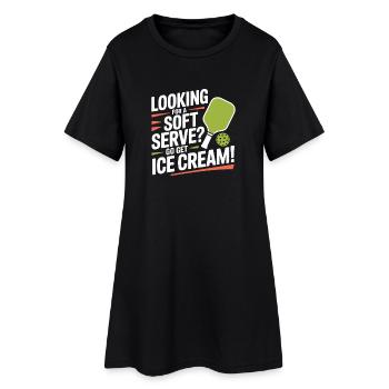 Pickleball Spieler Looking For Soft Serve Dinking - Frauen T-Shirt-Kleid - Schwarz - Vorne