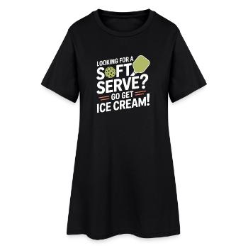Pickleball Spieler Looking For Soft Serve Dinking - Frauen T-Shirt-Kleid - Schwarz - Vorne