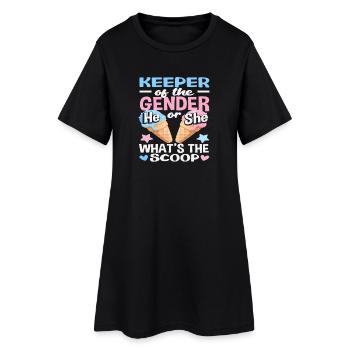 Lui ou elle quelle nouvelle glace - Robe T-shirt Femme - noir - Devant