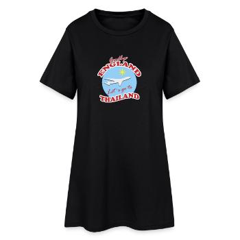 Adieu l’Angleterre - Allons en Thaïlande - Robe T-shirt Femme - noir - Devant