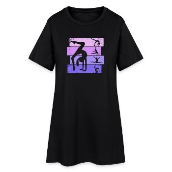 Gymnaste Fille Gymnastique Acrobatie - Robe T-shirt Femme - noir - Devant