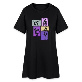 Gymnaste Fille Gymnastique Acrobatie - Robe T-shirt Femme - noir - Devant