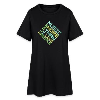 J’aime la musique plus que les gens désirent Musik - Robe T-shirt Femme - noir - Devant