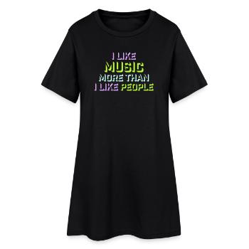 J’aime la musique plus que les gens désirent Musik - Robe T-shirt Femme - noir - Devant