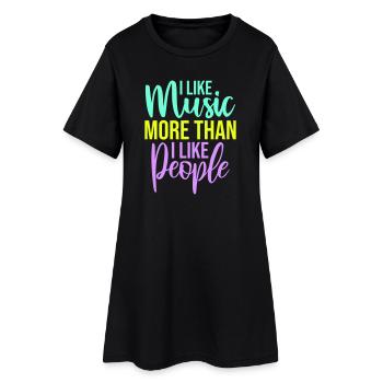 J’aime la musique plus que les gens désirent Musik - Robe T-shirt Femme - noir - Devant