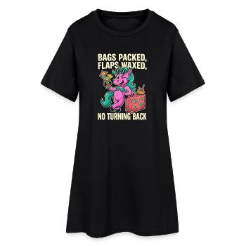 Vacances Unicornen : aventure dans la valise - Robe T-shirt Femme - noir - Devant