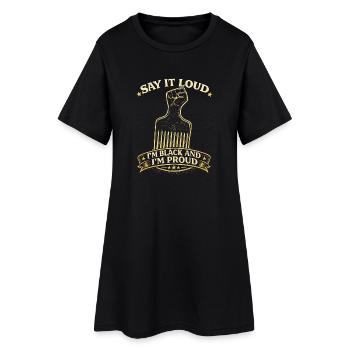 Je suis noir et j’en suis fier - Robe T-shirt Femme - noir - Devant